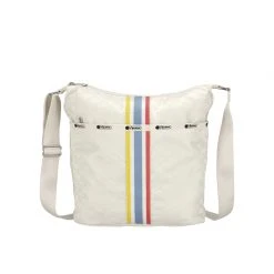 LeSportsac AEC Striped Zip Bucket Bag