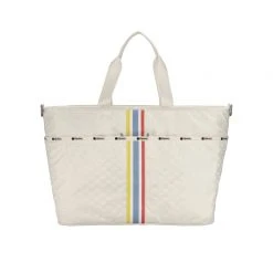 LeSportsac AEC Striped Large Zip Tote Totes