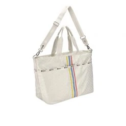 LeSportsac AEC Striped Large Zip Tote Totes